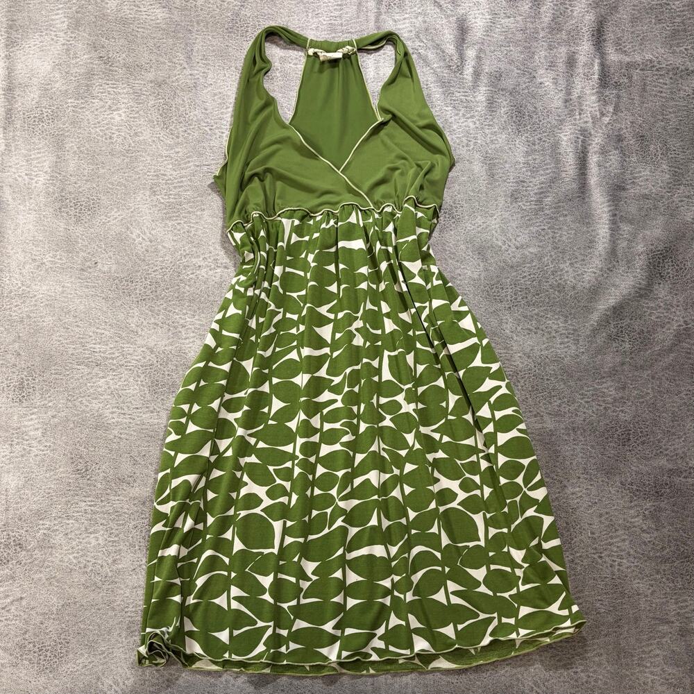 Max Studio Green Leaves Mini Dress